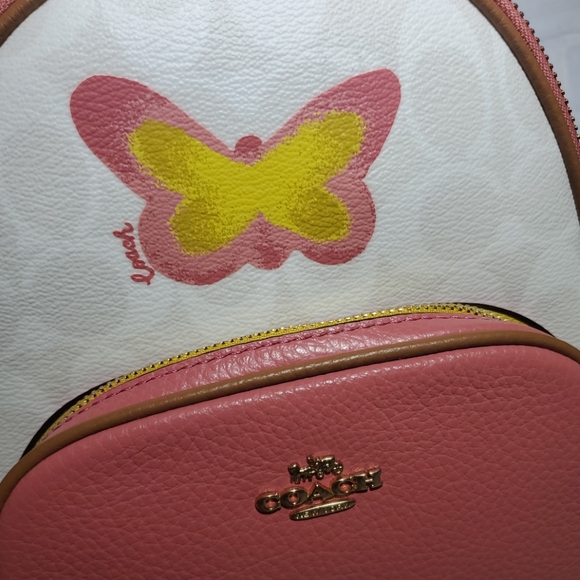 NWT Coach Mini Court Women's Backpack with Butterfly - Picture 2 of 8
